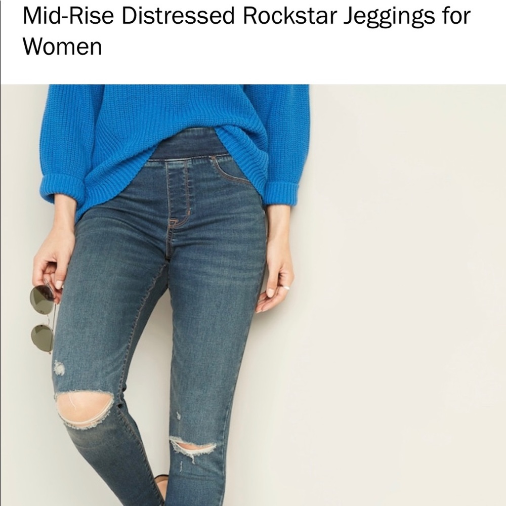Old Navy Distressed Rockstar Jeggings